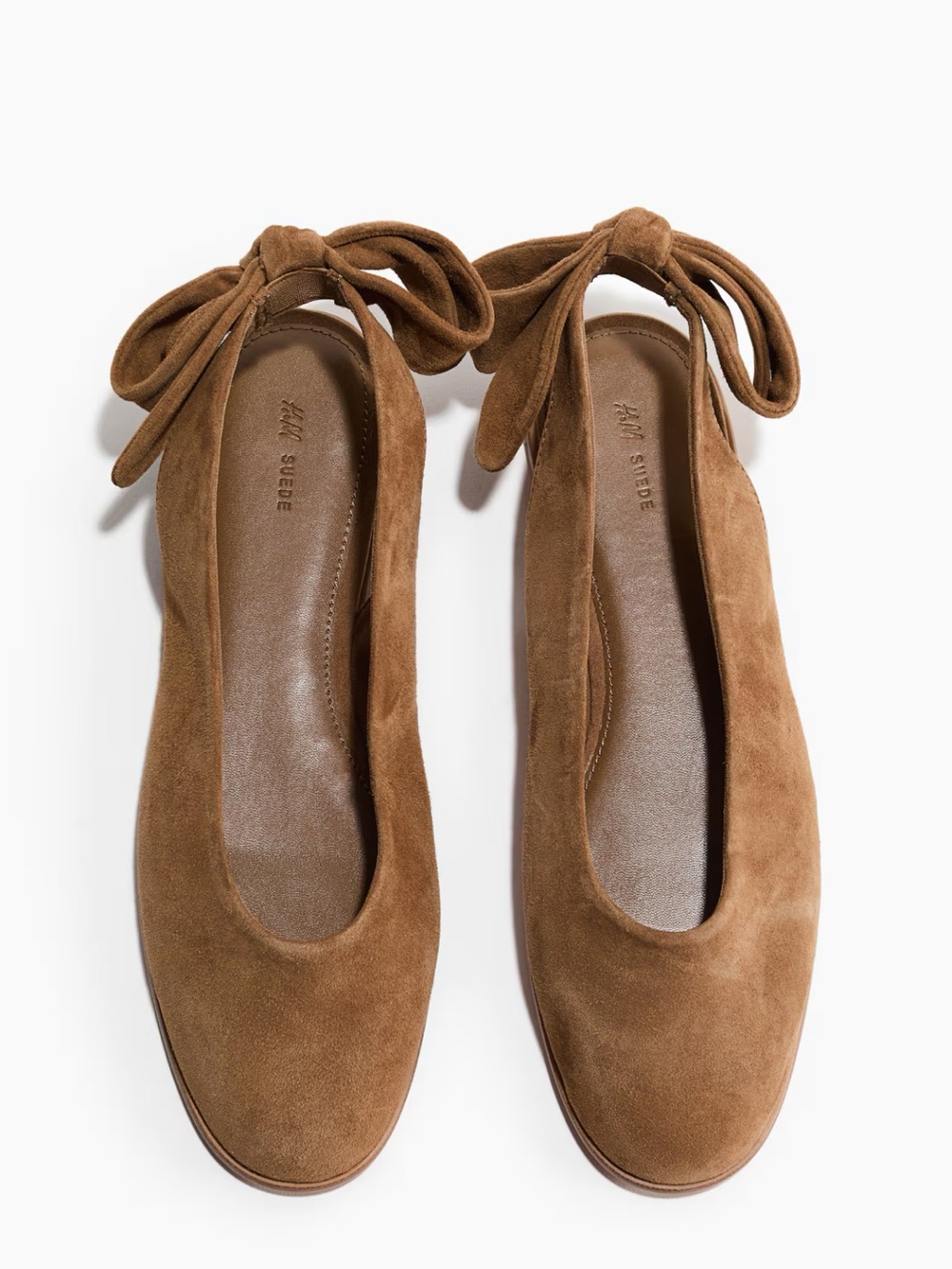 H&M Premium Selection Suede Slingback Ballet Flats NWT